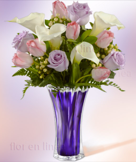 Arreglo de Tulipanes ,Alcatraces y Rosas 02