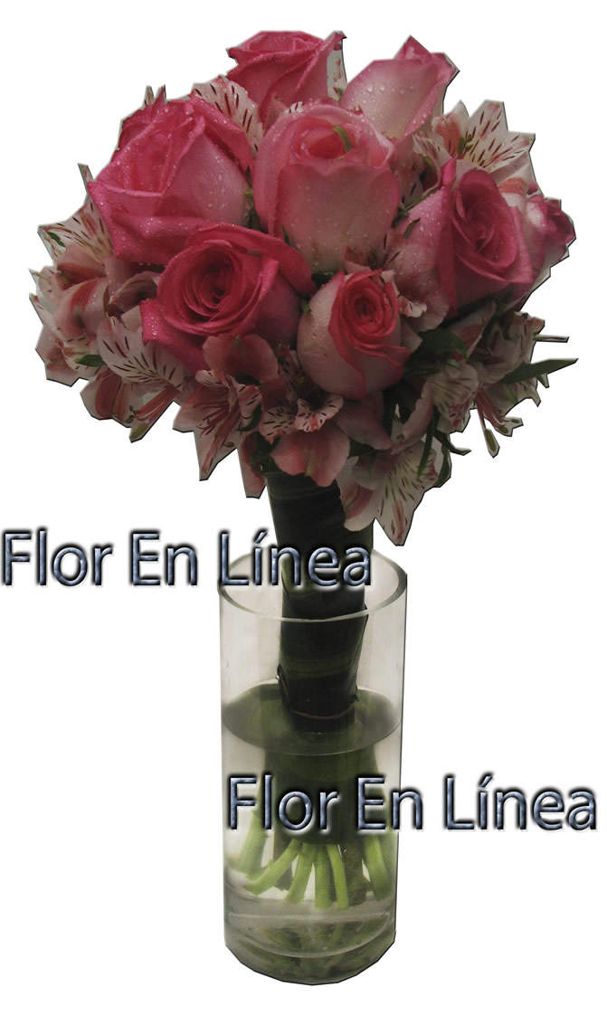 Bouquet de Rosas y Astromelias